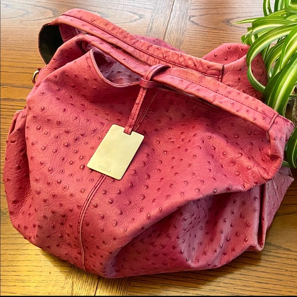 Furla Handbags - Furla, Elizabeth Ostrich Hobo Bag